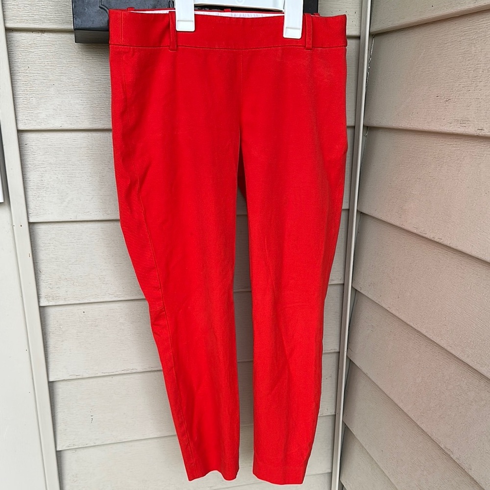 J.Crew Stretch Minnie Vibrant Red Pants